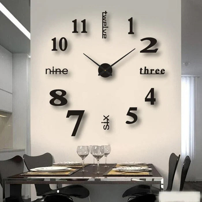 Decorative Wall Clock with Roman Numerals – Silent Quartz Clock for Modern Interiors