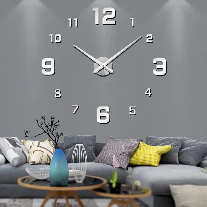 Decorative Wall Clock with Roman Numerals – Silent Quartz Clock for Modern Interiors