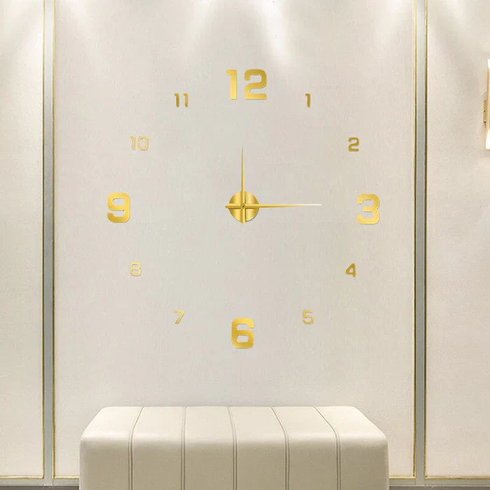 Decorative Wall Clock with Roman Numerals – Silent Quartz Clock for Modern Interiors