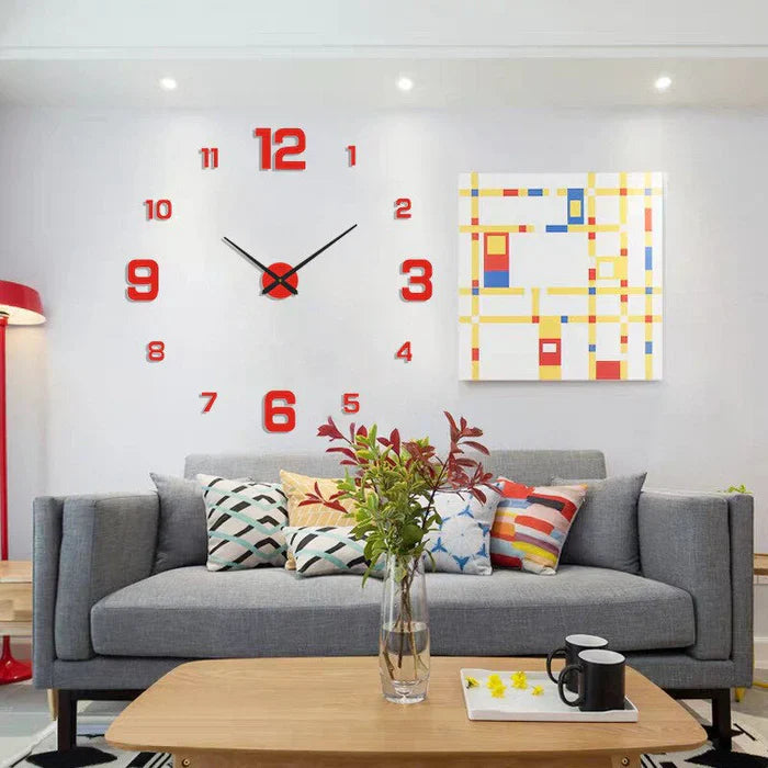 Decorative Wall Clock with Roman Numerals – Silent Quartz Clock for Modern Interiors