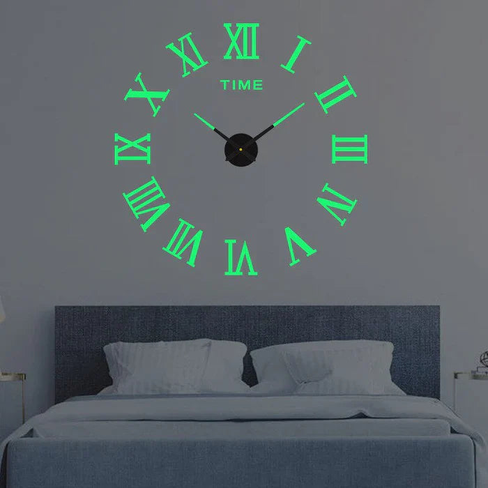 Decorative Wall Clock with Roman Numerals – Silent Quartz Clock for Modern Interiors