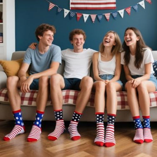 2 Pairs American USA Flag Socks Proud To Be An American Socks Funny Crew For 4th Of July Gift Men Women - 𝑴𝒆𝒈𝒂 𝑮𝒂𝒅𝒈𝒆𝒕𝒔
