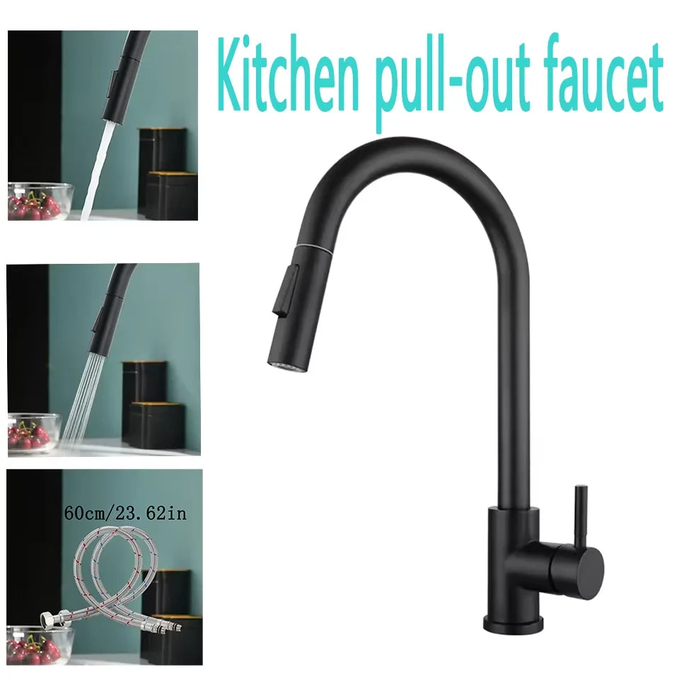 Wollemi Gooseneck Pullout Sink Mixer with Vegie Spray Brushed Copper