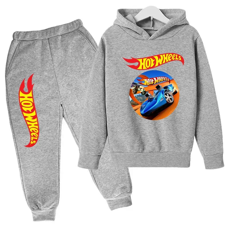 Kids Hot Wheels Printed Hoodie & Joggers Set