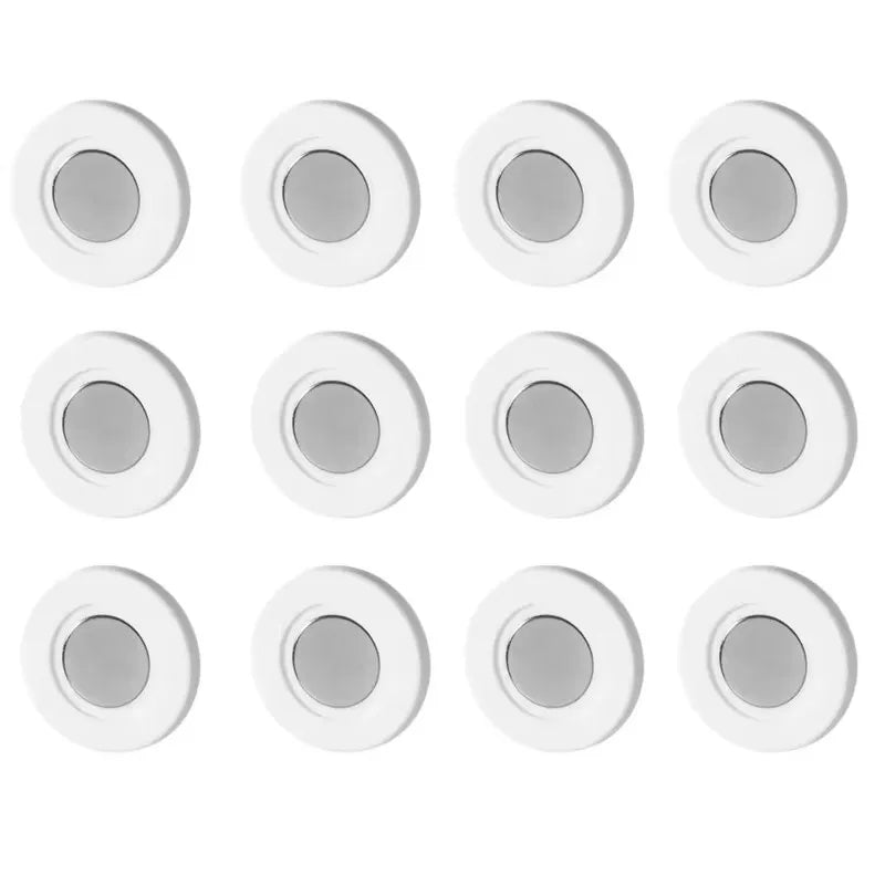 No Drill Magnetic Remote Holder - Wall Mount for TV/AC/DVD Remotes, White Space-Saving Design